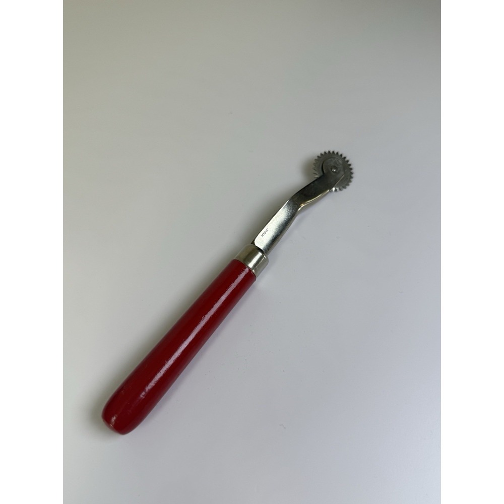 Vintage Sewing Tracing Wheel Red Handle Made in Japan Pattern Marking Tool 6"